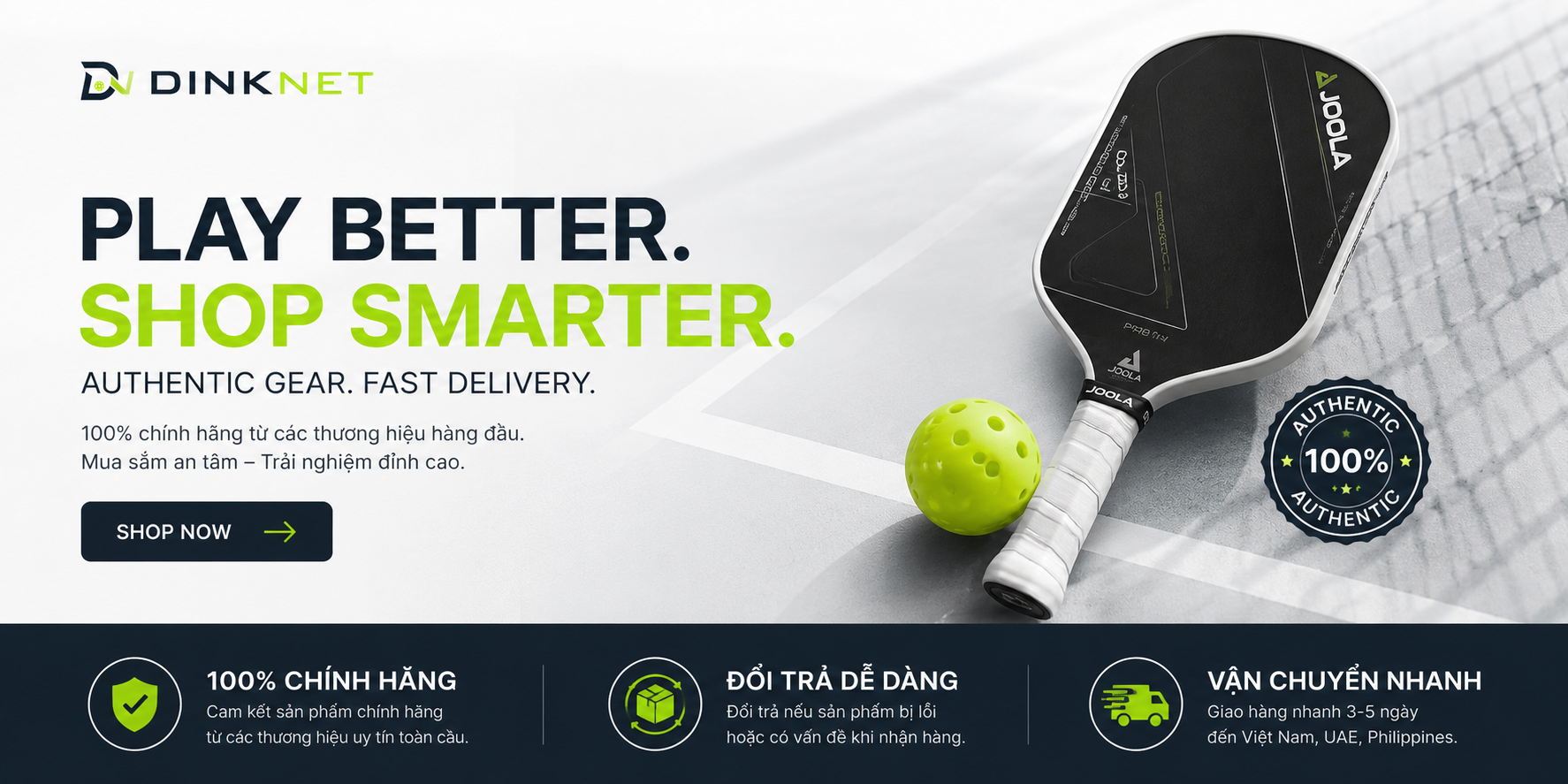 DINKNET premium pickleball equipment